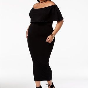 Off the Shoulder Midi Dress